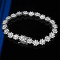 925 Silver Eight-Pointed Star Bracelet with Moissanite, Full Diamond, Flashy, Luxurious, Minimalist Design-0-2