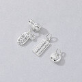 wholesale S925 Sterling Silver Fashion Minimalist Abacus Accessory Ingot Blessing Character Pendant Peace Bamboo Knot Ethnic Style Ornament-0-0
