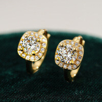 S925 Sterling Silver Moissanite Earrings, Luxurious Classic Design, Cross-Border Wholesale-0.5ct (set with moissanite)  925 silver