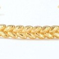 wholesale 925 silver gold-plated open-end women's bracelet with Japanese retro-style golden wheat wave design, wholesale-0-1