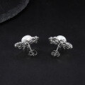 wholesale S925 Sterling Silver New Natural Freshwater Pearl Earrings for Women, Personalized Design Fashionable and Luxurious High-End Sense-0-2