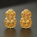 wholesale Antique gold gourd engraved old gold pomegranate many seeds and blessings through-hole beiyun spacer bead DIY bracelet lucky bead accessory-0-2