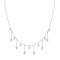 wholesale 925 Sterling Silver Women's Small and Exquisite Luxury Layering Fringe Geometric Lace-Trimmed Mixed Style Ethereal Collarbone Necklace-0-5