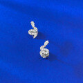wholesale S925 Sterling Silver Exquisite Full-Diamond Snake Earrings, Luxury Design, Fashionable and Elegant, Live Streaming Style for Women-0-3