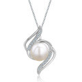 wholesale S925 Sterling Silver Freshwater Pearl Pendant Necklace for Women, Summer Luxury Minimalist Elegant Unique Versatile Wholesale-0-4