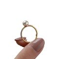 wholesale S925 Sterling Silver Red Elk Freshwater Pearl Ring for Women, French Style Luxury Versatile Commute Gift for Best Friend-0-4