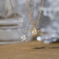 wholesale 925 Silver Gold Plated Star Moissanite Pendant Necklace-0-0