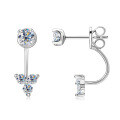 S925 Sterling Silver D-color Moissanite Bow Earrings-0-26