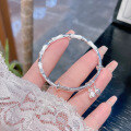 wholesale 999 Pure Silver Solid Sterling Silver Plain Bamboo Knot Flourishing Blossoms Bracelet for Mother's Day Gift-0-2
