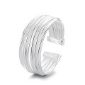 wholesale S925 Sterling Silver Multi-Line Wrapped Adjustable Ring for Women, INS Fashion Cross-Border Trendy-0-4