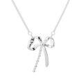 wholesale S925 Sterling Silver Popular Bow Necklace for Women, Korean Dongdaemun Style, Minimalist and Luxurious, Unique Collarbone Chain-0-4