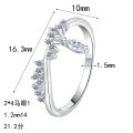 S925 Sterling Silver Full Moissanite Ring, Women's Minimalist Luxury Gift-0-3