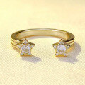 wholesale S925 Silver Star Open Adjustable Ring for Women, Minimalist and Versatile, New Euro-American Cross-Border Best Seller-0-0