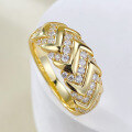 wholesale S925 Gold-Plated Ins Style Rippling Stackable Ring, Mu Jing Jewelry's New Romantic Series-0-1
