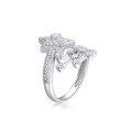 High-Version 925 Silver Moissanite Star Ring, Customizable, Fashion Hot-Sale, Fade-Resistant-0-2