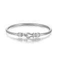 wholesale S925 Sterling Silver Diamond-Embedded Women's Bracelet Simple and Fashionable Open-Ended Gift for Valentine's Day Cross-Border Hot Seller in Europe and America-0-4