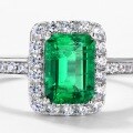 wholesale S925 Sterling Silver Cross-Border New Style Cultivated Emerald Vintage Light Luxury Ring for Women, High-End Factory Wholesale-0-3