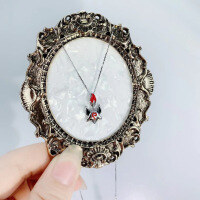 wholesale [Rose Gold Plated S925 Sterling Silver] Red Fox Necklace for Women, Minimalist Designer Small Luxury Pendant Collarbone Chain-Fox Necklace 925 Silver