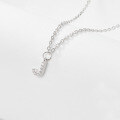 wholesale 925 Sterling Silver 26 Letter Necklace Light Luxury High-End Sense Pendant Necklace with Diamond-Encrusted Letters for Women Cross-Border E-Commerce Jewelry-0-15