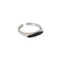 wholesale S925 Sterling Silver 056 Korean Version Ins New Small Retro Vintage Style Resin Adjustable Open Ring for Women-0-5