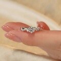 wholesale S925 Sterling Silver Maker Shining Galaxy Dream Ring for Women, Fashionable, Luxurious, Niche, High-End Design Proposal Wedding-0-1