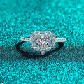S925 Silver Moissanite Heart Ring for Women, Trendy Gift-0-4