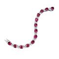 wholesale 925 Silver New Zhuozhifan Jewelry 7*7 Pigeon Blood Red Diamond Bracelet, Daily Classic Fashion Live Streaming Bestseller-0-4