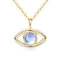 S925 Silver Y-Shaped Teardrop Emerald Imitation Pendant Necklace-0-22