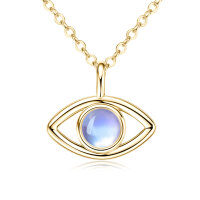 S925 Silver Y-Shaped Teardrop Emerald Imitation Pendant Necklace-Size S [Clearance Sale - Free Shipping] 5mm  925 Silver