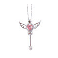 wholesale S925 Sterling Silver Sailor Moon Magic Fairy Wand Necklace, Star Scepter Pendant Collarbone Chain Gift for Best Friend-0-4
