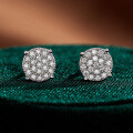 S925 Silver Moissanite Stud Earrings Hip-Hop Unisex Round-0-0