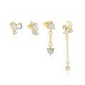 wholesale S925 Sterling Silver, Fashionable And Luxurious Tassel Star And Moon Earring Set.-0-0