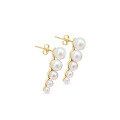wholesale 14K gold-plated 925 silver light luxury Korean style OL natural freshwater pearl earrings for wholesale-0-0
