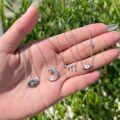 wholesale S925 Sterling Silver INS Style High-End Women's Necklace with Fashionable Blue Eye, Hand, Moon, Star, and Geometric Pendants-0-1