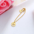 wholesale 925 Sterling Silver Gold Plated Dainty Soft Chain Ring with Adjustable Small Crown Design-0-2