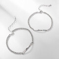 wholesale 925 Sterling Silver Niche Design Couple Bracelets Always Jewelry for Men and Women Hip Hop Valentine's Day Accessories-0-3