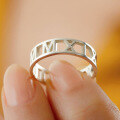 wholesale S925 Silver Personalized Roman Numeral Ring, French Fashion Jewelry, Wedding Gift-0-2