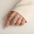 wholesale S925 Sterling Silver Zodiac Birthstone Ring For Women, New Fashion Minimalist Design-0-2