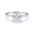 wholesale Sterling Silver D Color Moissanite Ring for Women 1 Carat Classic Six-Prong Tiffany Style Ring Four-Prong Luxe Large Carat Moissanite Ring-0-63