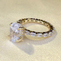 wholesale S925 silver new fashionable luxury high-carbon diamond oval 7*10 ring, best-selling in Europe and America-0-2
