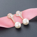 wholesale Sterling Silver Creative Vintage Rose Gold Plated Pearl Earring Studs for Women,-0-2