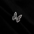 wholesale S925 Sterling Silver Hollow Diamond Butterfly Earrings, Super Fairy Elegant and Versatile Women's Earrings M00692-0-1