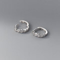 wholesale S925 Silver Heart-Shaped Diamond-Inlaid Ear Hoop Ins Style Sweet and Elegant Versatile Pavé Love Ear Clasp M03578-0-2