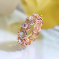 wholesale Rose Gold Plated 925 Sterling Silver Full Diamond Row Ring, New Style forJewelry, Hot Selling on Cross-Border Platforms Like AliExpress-0-7