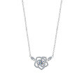 Sterling Silver Moissanite Women's Light Luxury Necklace, Hypoallergenic, Tarnish-Resistant-0-3