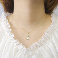 wholesale 925 Silver Whimsical Japanese-style Playful Cat Opal OPAL Pendant Necklace for Women White Opal Jewelry-0-3