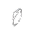 wholesale S925 Sterling Silver Light Luxury Niche Design Rupert's Tear Ring for Women with Inlaid Zirconia Diamond Single Ring Band Jewelry-0-4