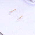 wholesale 925 silver direct sales from the source factory, summer fireworks popular white crystal tassel ear hooks, Korean-style elegant earrings-0-6