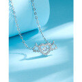 wholesale 925 Sterling Silver Jumping Heart Angel Necklace for Women, Versatile Ins New Design High-End Minimalist Small Pendant Collarbone Chain-0-2
