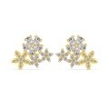 wholesale S925 Sterling Silver Light Luxury Popular Ice Crystal Flower Earrings for Women, Exquisite and Versatile, Small Niche Advanced Sense Floral Earrings-0-6